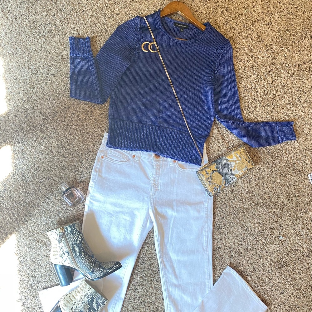 Banana Republic Royal Blue Knit Sweater size Small